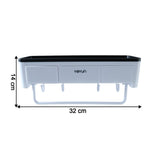 Wall Mounted Multifunctional Bathroom Storage Rack (1 Pc)