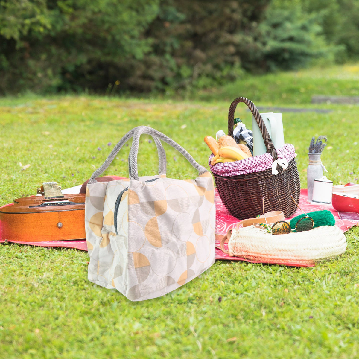 Lunch Bag for Women Men Insulated Lunch Bag (1 Pc / Mix Color)