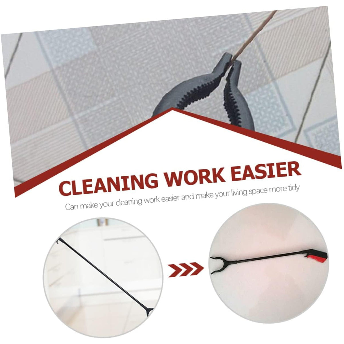 Extra Long Trash Picker – Rotating Grip Arm for Cleaning & Garden Assistance