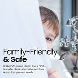 Waterproof Anti-Mildew Frosted Shower Curtain (Standard Fit / 51×79 Inch)