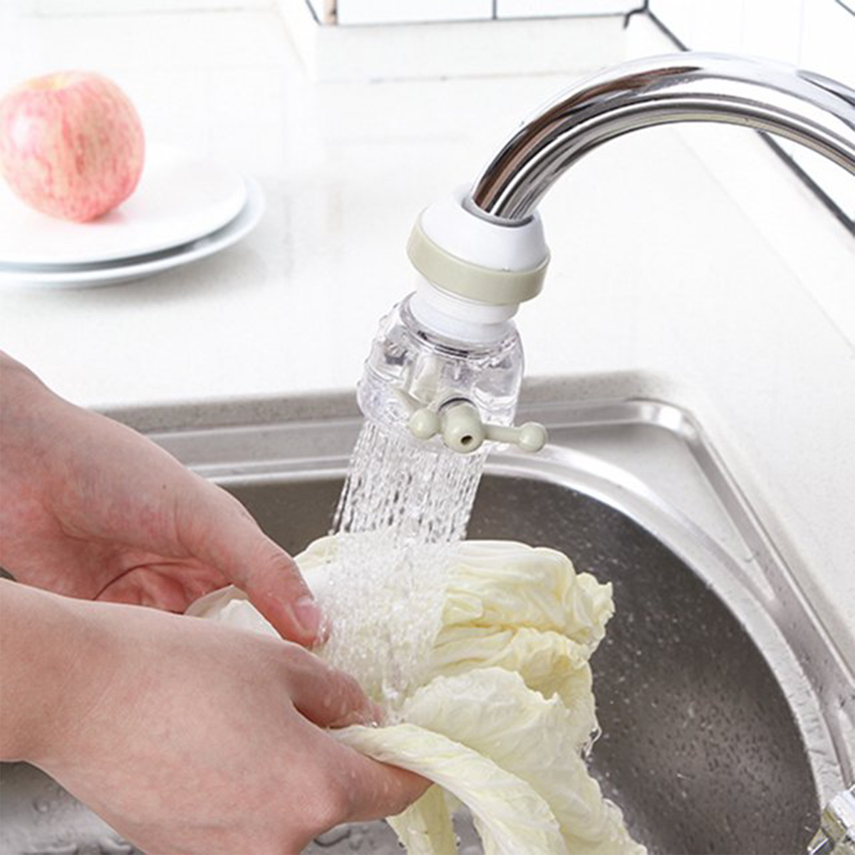 Adjustable 360° Rotating Water Faucet Extender Nozzle Saver Device