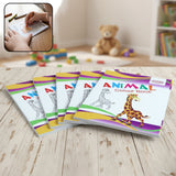 Kids Animal Theme Colouring Book Set ( 5 Pc /  Mix Color Books)