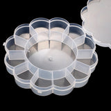 Round Compartment Plastic Storage Box (1 Pc)