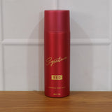 Signature red fragrance spray bottle design