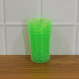 Reusable Plastic Drinking Tumblers - 4-Piece Transparent Water Cup Set