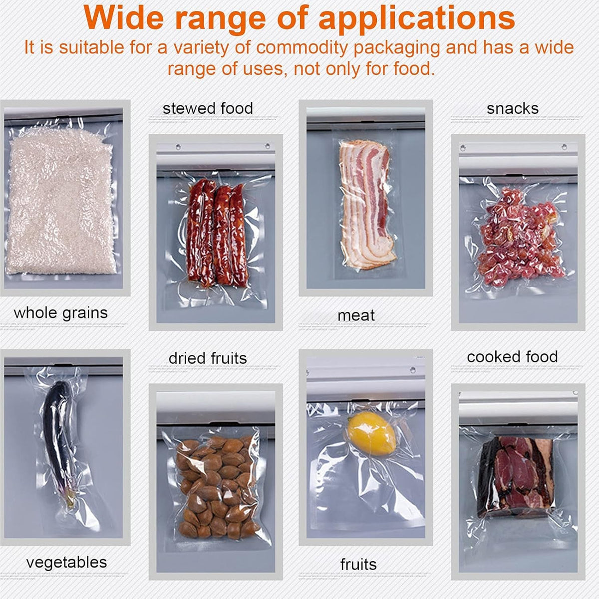 Vacuum Sealer Machine 10 Bags, Automatic Hands-Free, Smart Food Preservation (1 Set)