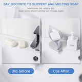 Self draining soap dish holder