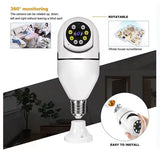 V380 Pro Fisheye 360 Degree Panoramic Wireless WiFi IP CCTV Security (Pack of 1)