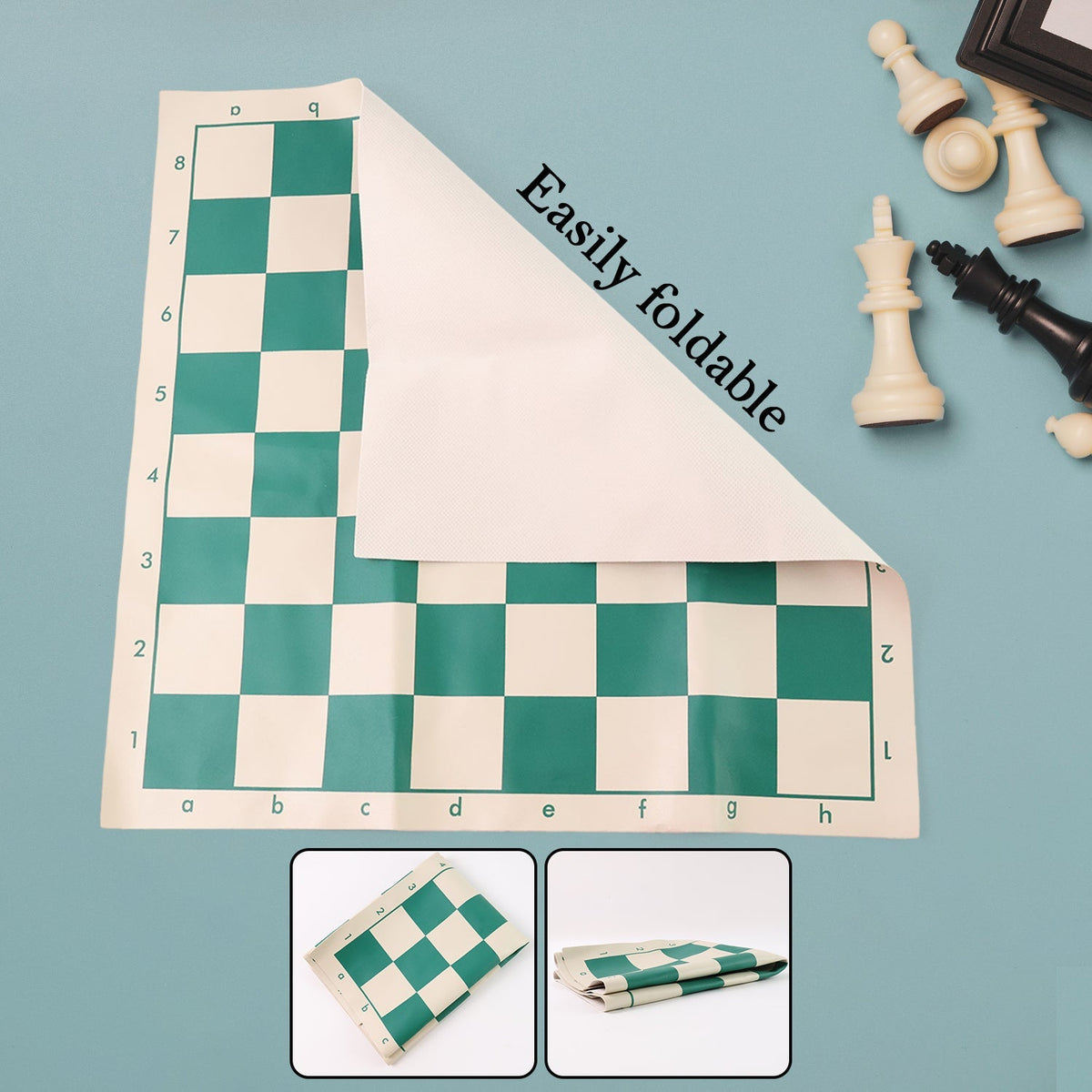 Small Premium Portable Chess Set Plastic Chess Pieces (1 Set)