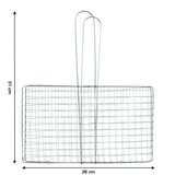 Heavy-Duty Stainless-Steel Barbecue Grill Basket (1 Pc)