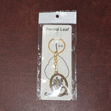 Maa Durga Oval Frame Golden Keychain (1 Pc)