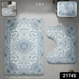 Soft absorbent bath mat combo