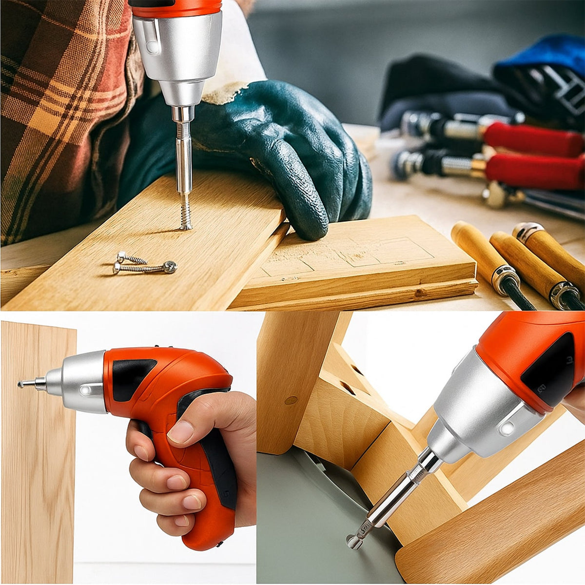 Portable Electric Screwdriver Set with 45 Bits (1 Set)