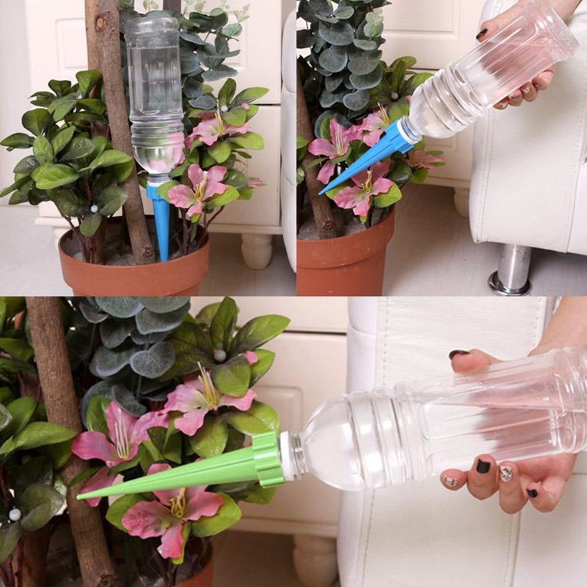 Adjustable Plant Watering Spikes with Slow Release Valve