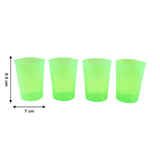 Reusable Plastic Drinking Tumblers - 4-Piece Transparent Water Cup Set