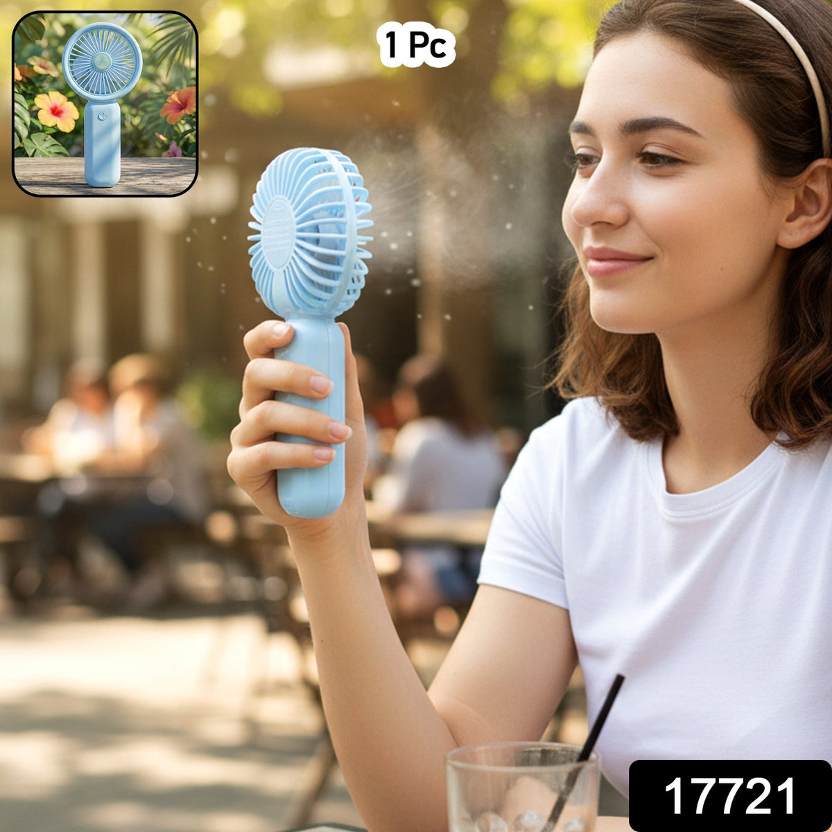 small rechargeable handheld fan portable design