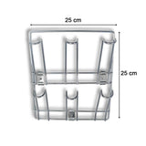 Wall-Mounted Stainless-Steel Cup & Mug Holder Rack (25 x 25 cm, 1 Pc)