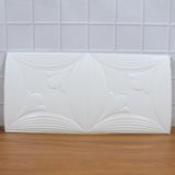 Textured white floral 3D foam wallpaper panel for wall upgrade