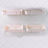 Multipurpose Kitchen Bathroom Wall Corner Shelf Rack (4 Pcs Set)