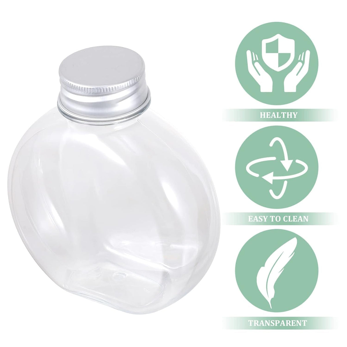 Multipurpose Transparent Round Clear Plastic Container (1 Pc)
