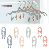 Folding Hanger with Clips for Clothes, Adjustable Hanger (1 Pc)