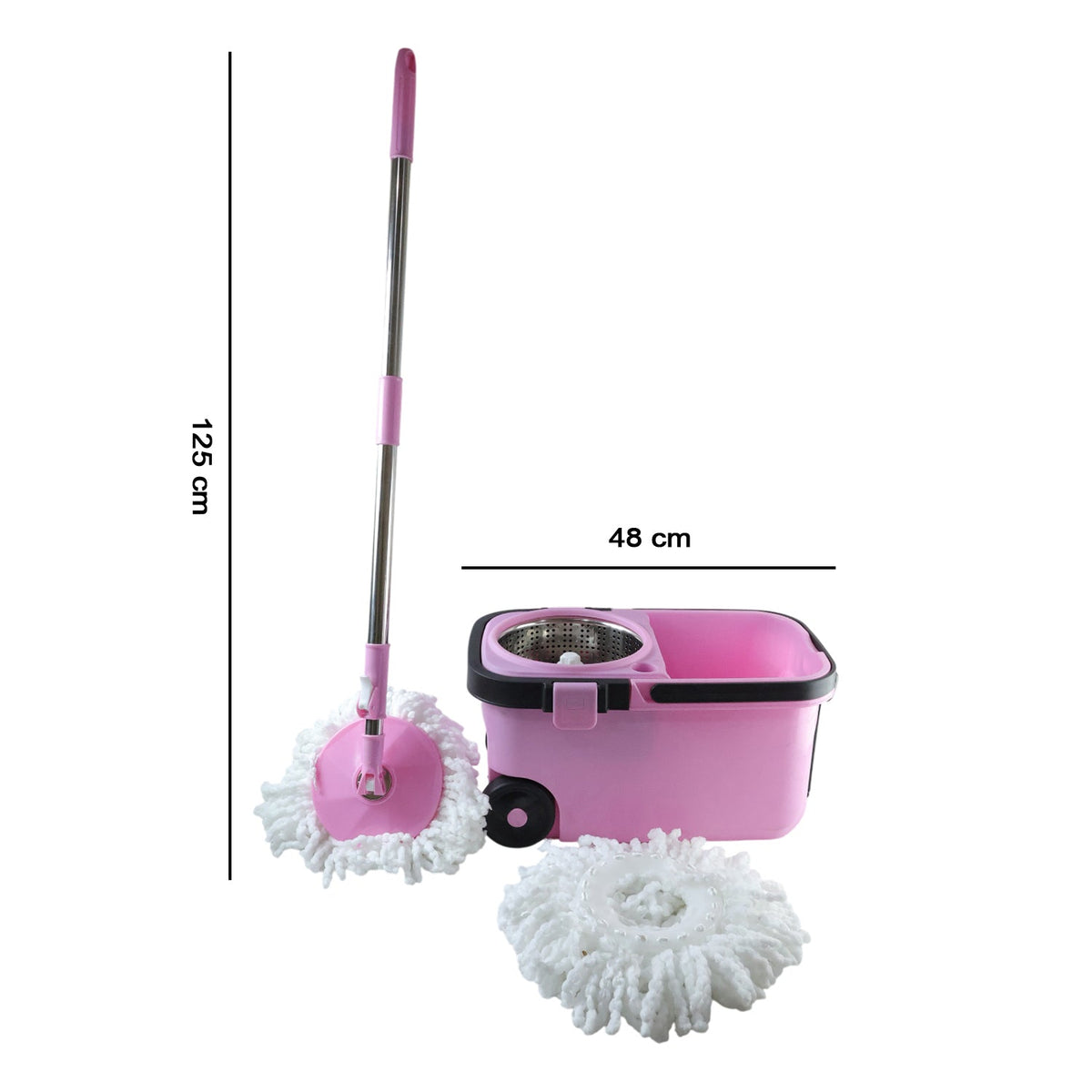 Quick Spin Mop With Steel Spin, Bucket Floor Cleaning, Easy Wheels & Big Bucket, Floor Cleaning Mop with Bucket