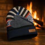 Cap for Winter Woolen Knitted Black Inside Fur Caps (1 Pc / Mix Design & Color)