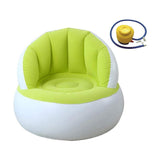Kids inflatable sofa chair with backrest & Foot Air Pump (1 Set 85x74 Cm Approx)
