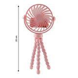 Portable Rechargeable LED Light Fan with Flexible Tripod Stand (1 Pc)