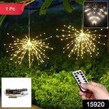 Remote-controlled firework décor light