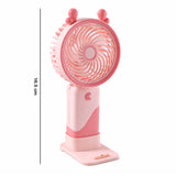 Portable USB Rechargeable Mini Fan with LED Light (1 Set)