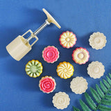 Mooncake Press Mold with 4 Stamps set