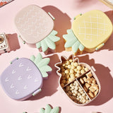 Kids Lunch Box Cute Pineapple Shaped Bento Box with Fork Spoon Snack Container