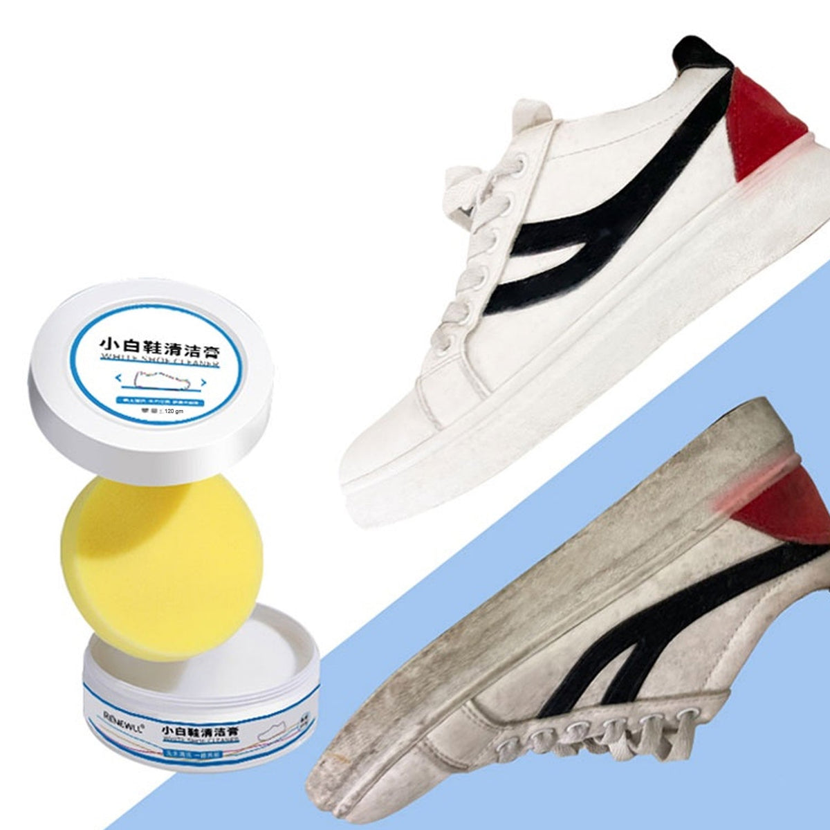 Shoe Polish Stain Remover Cleansing Cream for Sneakers & Leather
