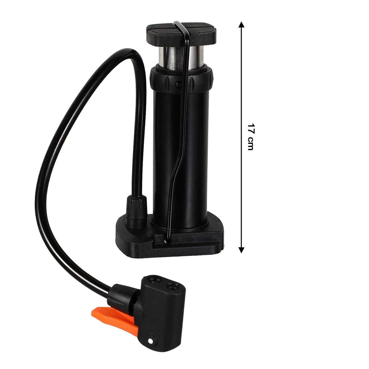 Compact Mini Foot-Operated Air Pump with Hose & Locking Valve Head