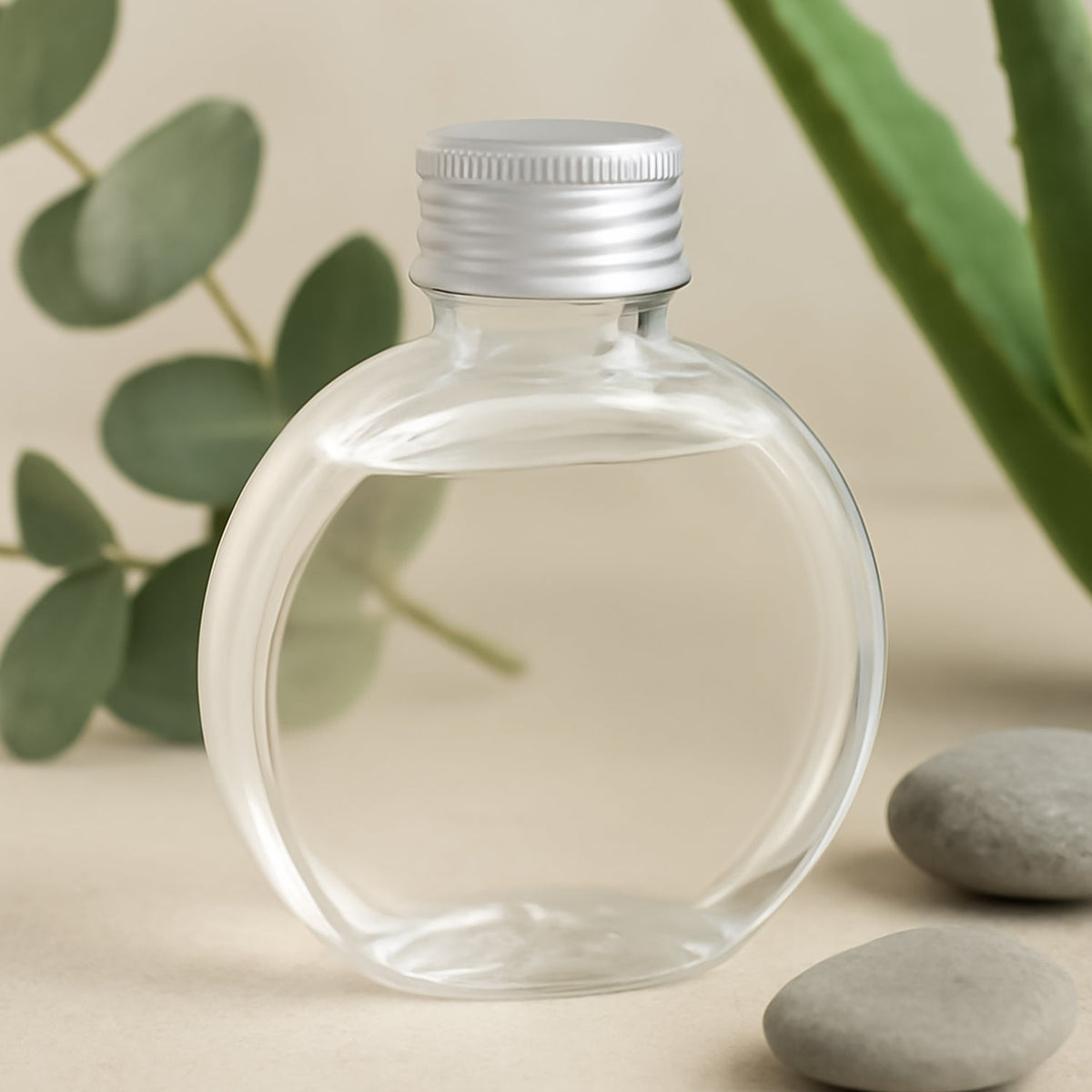 Multipurpose Transparent Round Clear Plastic Container (1 Pc)