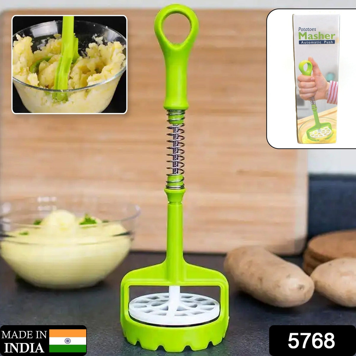 One-Handed Manual Mashed Potato Spring Press Tool