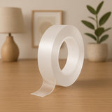 Sticky Double Sided Tape Washable Adhesive Tape Reusable (5.5×3 Cm / 1 Pc)