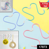 S Shape Metal Hooks for Hanging, Heavy Duty S Shaped Hooks (6 Pcs Set)