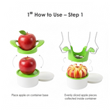 Apex Apple Cutter with Container – Unbreakable ABS Body & Stainless Steel Blades