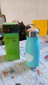Stainless Steel Water Bottle for Gym & Office (360ml, Leak-Proof)