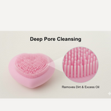 Heart-Shaped Silicone Face Wash Brush – Facial Cleansing Scrubber for Women