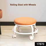 Roller Seat Stool Low Height Rolling Plastic Stool Multifunctional (1 Pc)