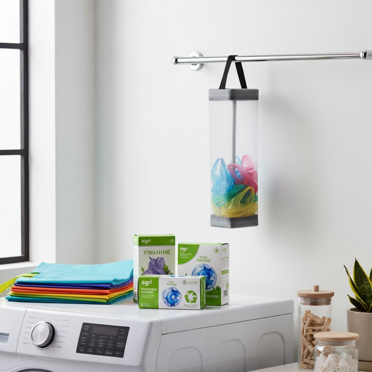 Hanging Waste Bag Holder  (1 Pc)