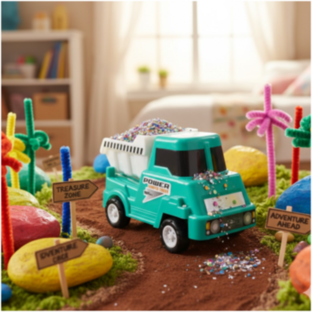 kids play dumper truck