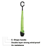 Foldable UV & Rain Umbrella with C-Shaped Handle – Kids (1 Pc / Mix Color)