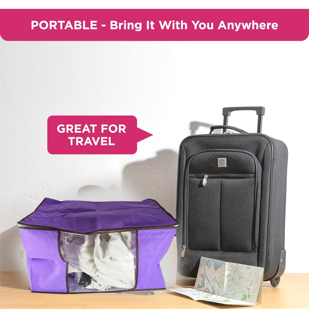 Clothing storage bag zipper, non-woven storage bag storing the clothes and sarees