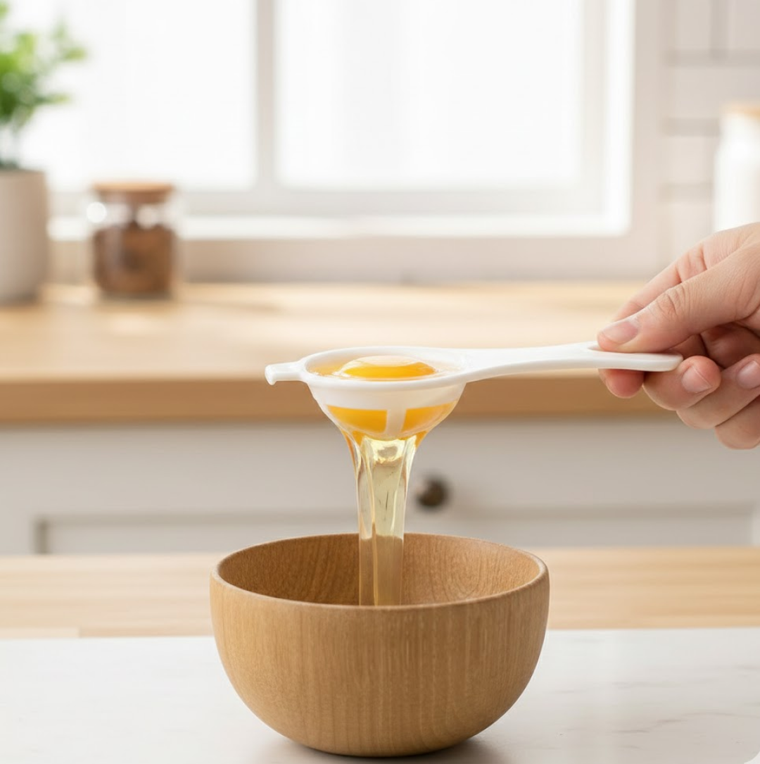 Egg Yolk Separator, Egg White Yolk Filter Separator, Egg Strainer Spoon Filter Egg