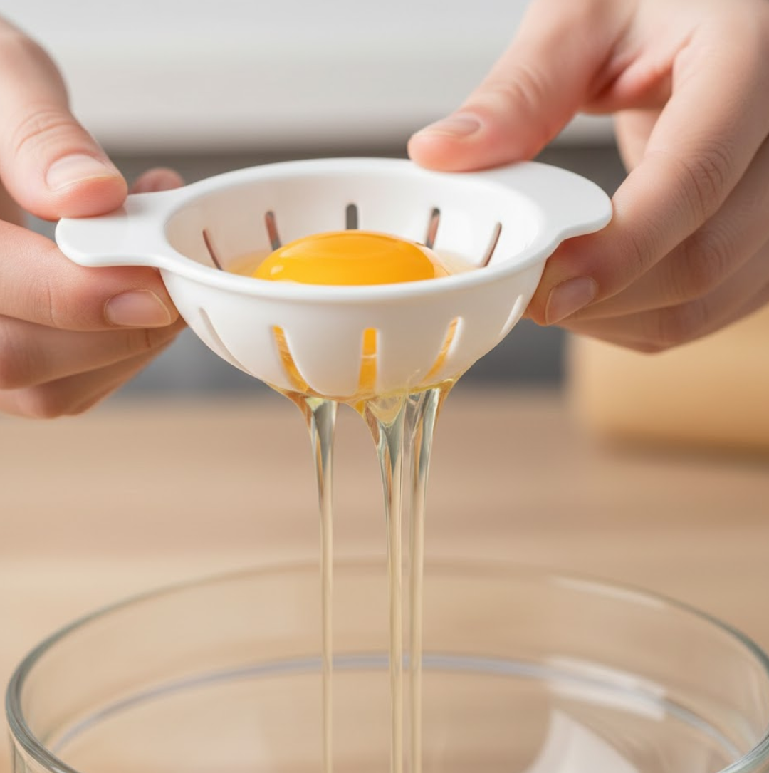 Egg Yolk Separator, Egg White Yolk Filter Separator, Egg Strainer Spoon Filter Egg