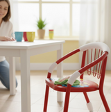 Multicolor Cartoon Design Baby Chair with Metal Kids Chair with Foam Arm Support for Kids 4 Pcs